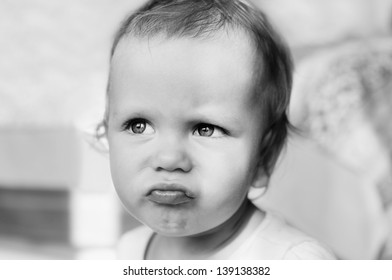 Angry Baby Girl Making Face Black Stock Photo 139138382 | Shutterstock