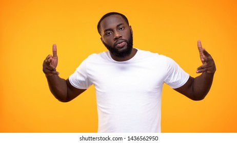 Angry Black Male Pointing Finger Guns Stock Photo 1436562950 | Shutterstock