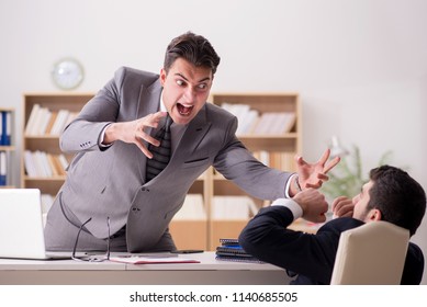 Angry Boss Shouting At His Employee