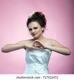 An Angry Bride In A Wedding Dress Removes The Ring