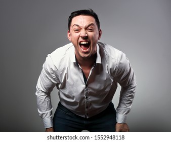 Angry Business Man Strong Loud Screaming Stock Photo 1552948118 ...