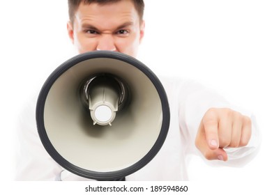 23,565 Men Screaming Megaphone Images, Stock Photos & Vectors ...