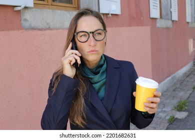 Angry Businesswoman On The Phone 