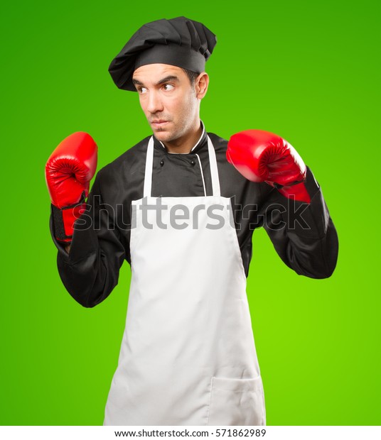 Angry Chef Using Boxing Gloves Stock Photo 571862989 | Shutterstock