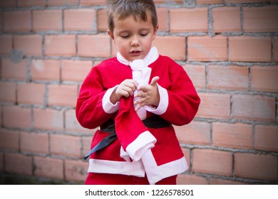 Angry Child Disguised As Santa, Hate Christmas