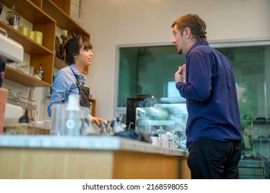 Angry customer complaining about barista in coffee shop - Powered by Shutterstock