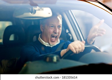 Angry driver - Shutterstock ID 181335614