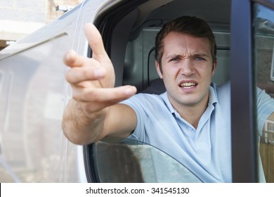 Angry Driver In Van