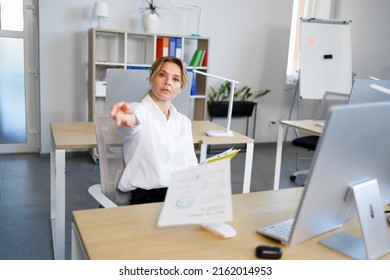 Angry Female Boss Throws Documents To Someone