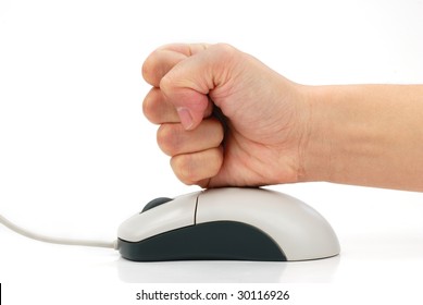 Angry Fist Hitting Mouse