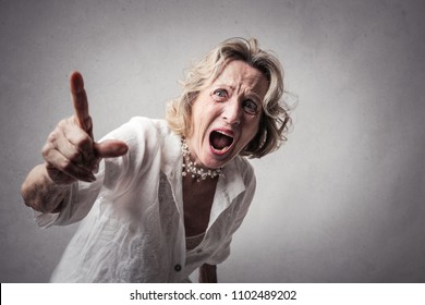 Angry lady shouting