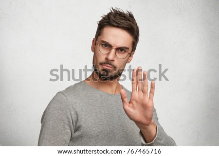 Similar – Image, Stock Photo STOP Concrete Sign