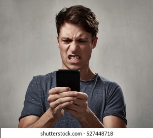 Angry Man With Cell Phone.