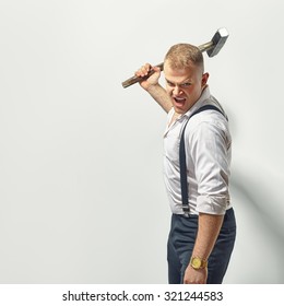 Angry Man With Hammer