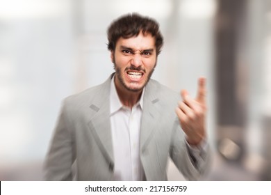 Angry Man Pointing His Finger To You