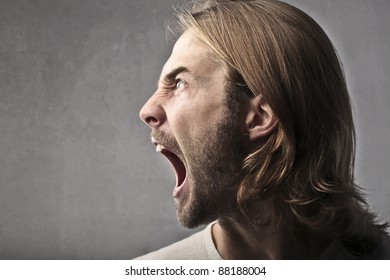 Angry Man Screaming