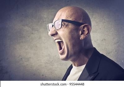 Angry Man Screaming