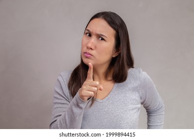 Angry mother scolding on background with space for text. - Shutterstock ID 1999894415