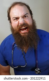 An Angry Nurse Growls At The Camera