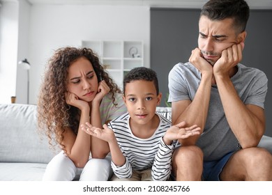 Angry Parents Video Chatting With Their Son's Teacher