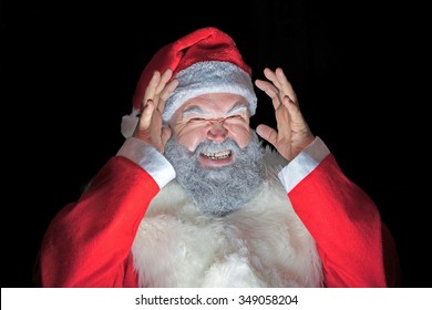 Angry Santa Claus Scared