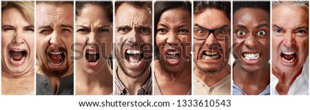 Angry and screaming faces
