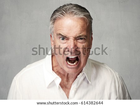 Angry senior man