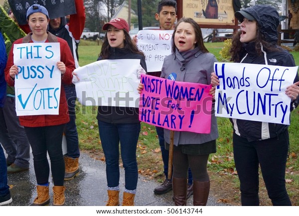 Angry Women Voters Protesting Donald Trump Stock Photo Edit