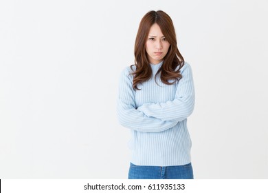 Angry Young Attractive Asian Woman