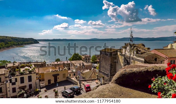 Anguillara Sabazia Lago Di Bracciano Stock Photo Edit Now