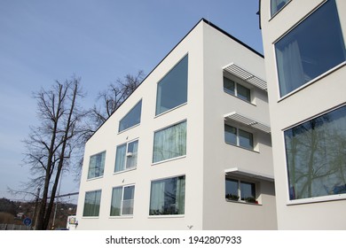 An angular geometric residential building