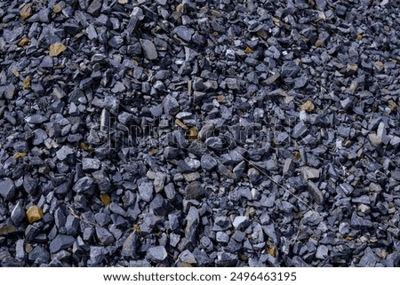 angular rock - track ballast - material forming the trackbed for railroad ties (sleepers)