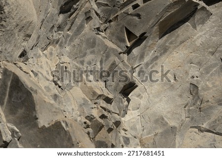 Angular volcanic rock textures in Caldera de Taburiente, Roque de los Muchachos, Canary Islands