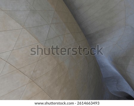 Angular White Stone Wall with Dramatic Shadows in Modern Architectural Interior Space