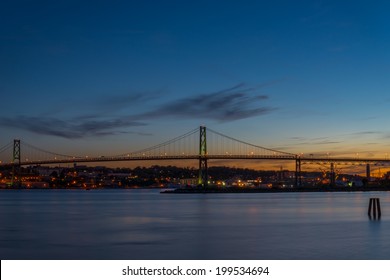 Angus L. Macdonald Bridge At Night