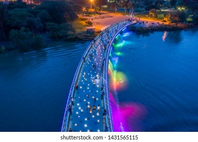 The Anh Sao (Starlight) Bridge Is Located In The Heart Of The International Commercial And Financial District Of Phu My Hung. It Is The First Modern Pedestrian Bridge Of Ho Chi Minh City In Vietnam