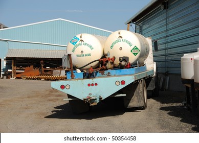 Anhydrous Ammonia Transport Tanks Outside Basin Chemical And Fertilizer Company In Klamath Falls OR