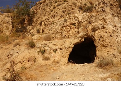 Animal Den Hole Lair Burrow In Rock In Dana Biosphere Reserve In Jordan