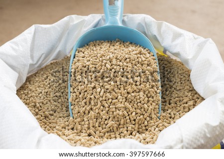 animal feed and shovel Stock foto © 