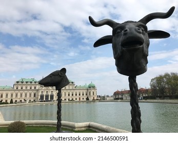 Animal Head In The Belvedere Gardens