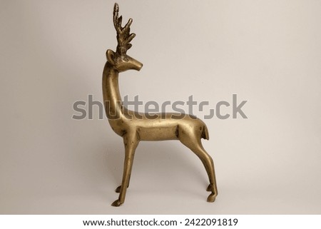 Animal statues made of brass, cute deer and donkeys, antique statues