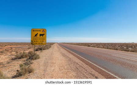 Animal Warning Road Sign - Outback Australia