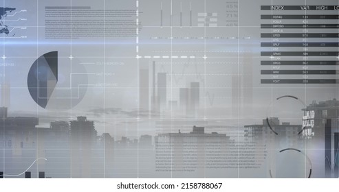 Animated Data With Statistics Digital Background