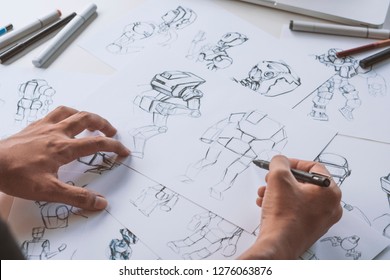 Geek man animated character creation set Vector Image