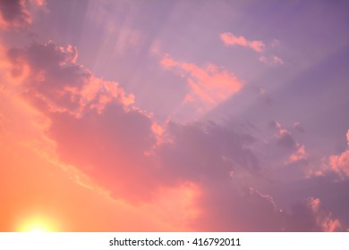 anime sunset and sunrise pastel sky background