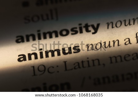 animus word in a dictionary. animus concept.