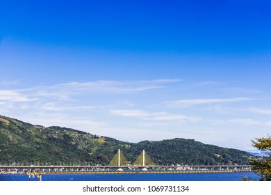 Anita Garibaldi bridge located in the city of Laguna in the southern state of Santa Catarina Brazil, structure with 2815 meters in length