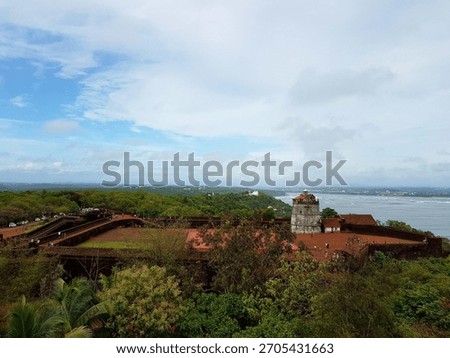 Anjuna fort in Goa, India during monsoon season