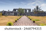 Anjuthengu Fort inside view, Built by British in 1695, Varkala, Thiruvananthapuram, Kerala, India.