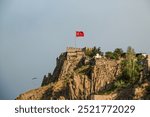 Ankara Castle showing historical structures and texture